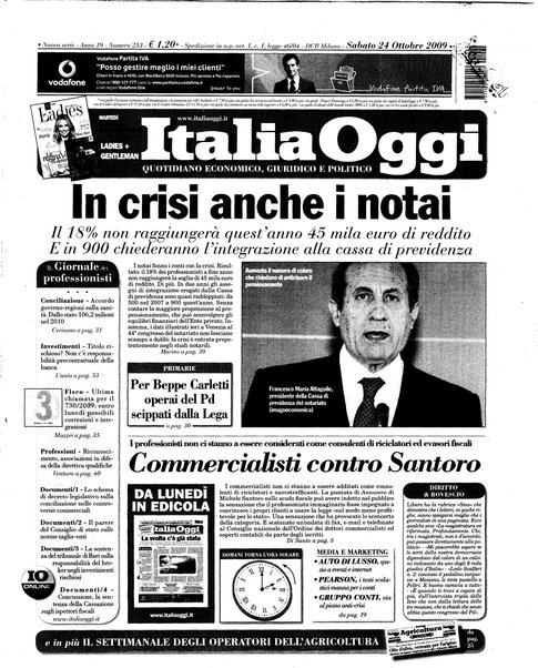 Italia oggi : quotidiano di economia finanza e politica